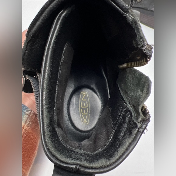 KEEN Morrison Mid Boot Suede Black Zip Belted Comfort Ankle Boots Women's Size 8 - Picture 14 of 16